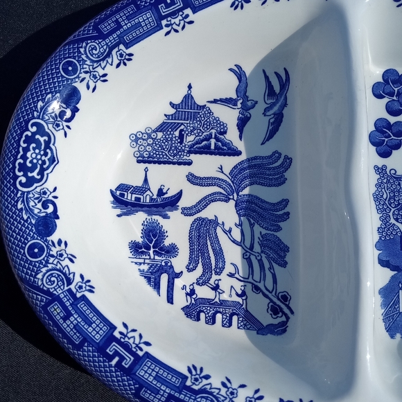 Vintage Churchill England Willow Divided Dish - Picture 5 of 5